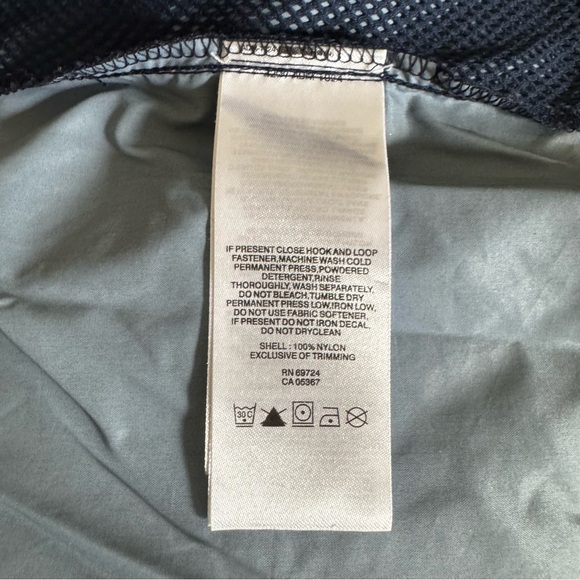 Columbia Navy Blue and Orange Windbreaker / Rain Jacket, L (14/16) - Picture 12 of 14